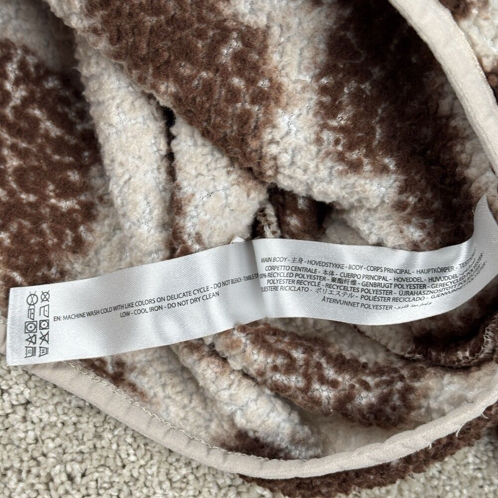 Ariat REAL Womens Cow Print Fleece XXL Berber 1/2 Snap Front Chestnut Fleece 2XL - Picture 7 of 11